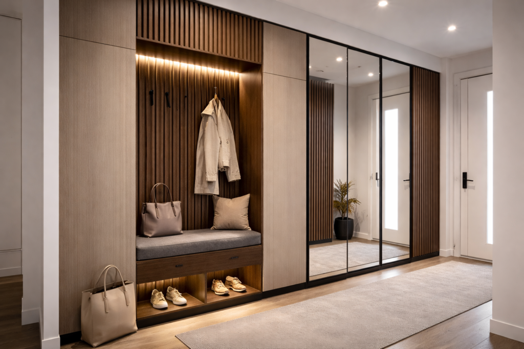 szafa w przedpokoju na wymiar zabudowa przedpokoju na wymiar szafa przesuwna w przedpokoju