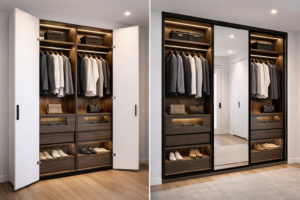 szafa przesuwna na wymiar szafa z drzwiami otwieranymi zabudowa szafy na wymiar